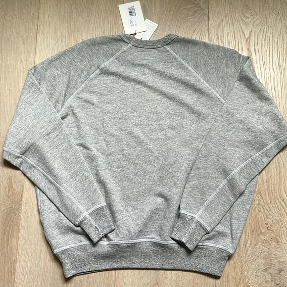 NWT The Great. College Sweatshirt with Rodeo Graphic Soft Heather Grey. Size 0. - Picture 5 of 7